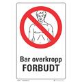 Bar overkropp forbudt 200 x 300 mm - A